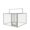 Large outdoor kennel, heavy duty outdoor fenced dog cage with swivel feeder, outdoor dog playpen with waterproof UV protection cover and safety lock